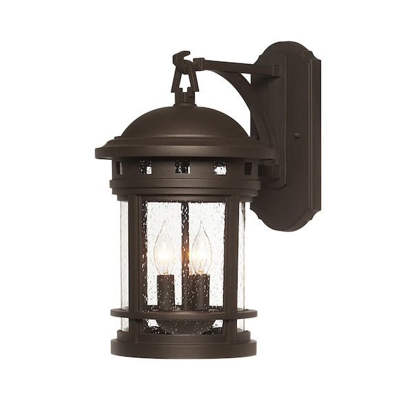 Designers Fountain Sedona 16.25in Oil Rubbed Bronze 3-Light Outdoor Line Voltage Wall Sconce with No Bulbs Included 2381-ORB - main
